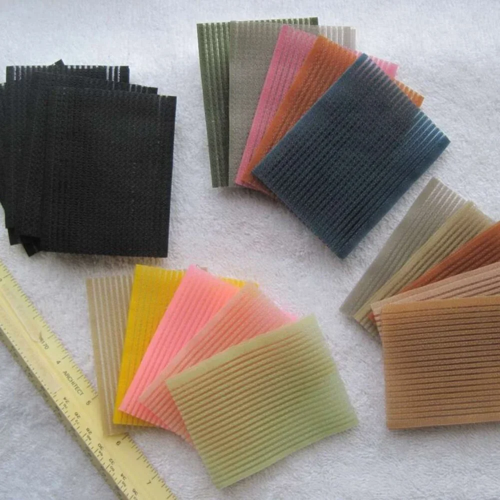 Self Holding Hook & Loop Squares Secure Hair for Make Up Straightening Squares